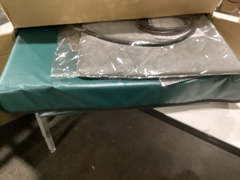 Condition photo showing Good Condition for Indestructible Heated Cat House for Outside Winter, 100% Waterproof, Safe Escape Door, Insulated Outdoor Cat Shelter with Heater for Feral Barn Cat Kitty (Forest Green, 12"x16"x18") Forest Green 12"x16"x18"