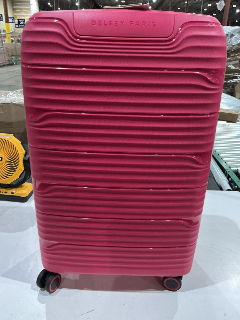 Condition photo showing Good Condition for delsey paris dune hardside expandable luggage with spinner wheels, viva magenta, checked-large 29 inch