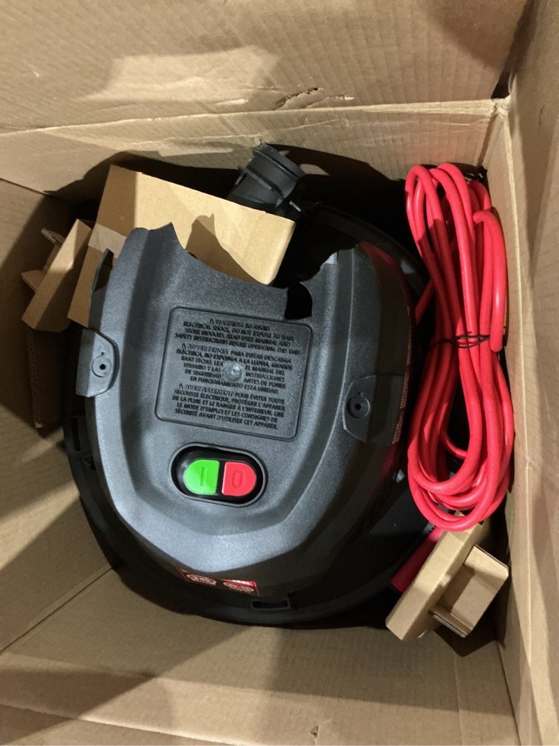 Condition photo showing As Is for similar. shop-vac 5983389 wet/dry vacuum cleaner, 16 gallon, 6.5 peak hp, 2.50 inch diameter x 8 foot hose, 18 foot cord, ideal for jobsite, garage & workshop