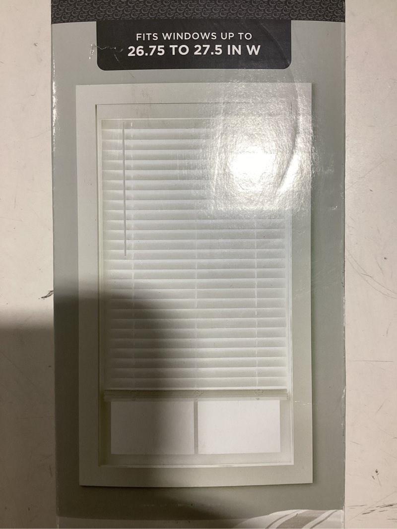 Faux wood blinds fits 26.75 to 27.5 wide