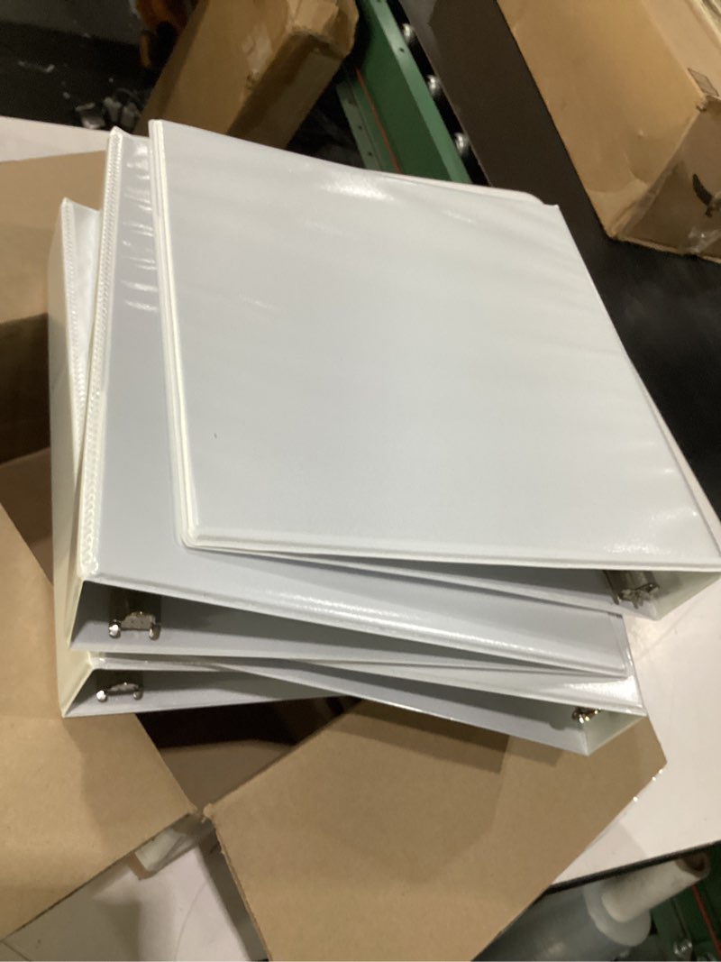 Condition photo showing New/Like New for avery durable view 3 ring binders for home school supplies, office supplies, or home organization, 1.5" slant ring, 4 white binders (17576)
