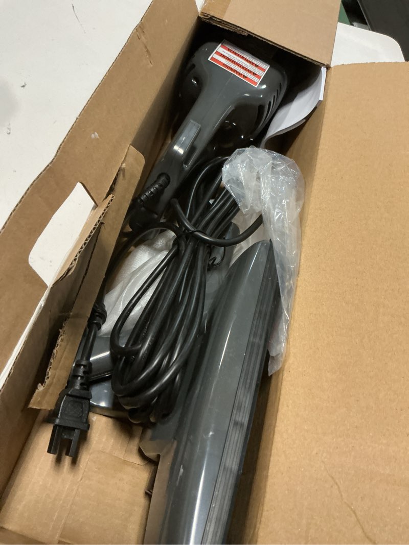 Condition photo showing As Is for Amazon Basics 2-in-1 Corded Stick Vacuum Cleaner, Convertible to Handheld, Lightweight (3.9 LBS), with Washable Filter, Crevice Tools, 0.5L Dust Cup, 19.7-Ft Cord, 300W, Black Vacuum Cleaner Only