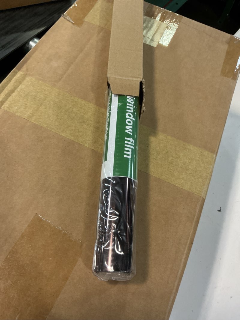 Condition photo showing New/Like New for kespen window film one way daytime privacy static cling sun blocking anti uv reflective window tint for home and office, brown-silver, 17.5 inch x 6.5 feet tea-silver 17.5 inch x 6.5 feet