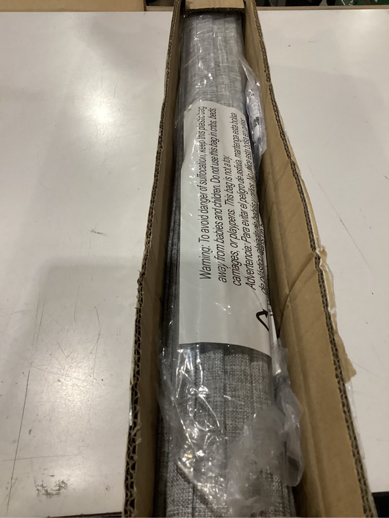 Condition photo showing Good Condition for lazblinds no drill cordless roman shades for windows, 24" w x 72" h, grey | tool-free blackout thermal insulated uv blocking window blinds, lightweight fabric blinds for indoor windows grey 24" w × 72" h