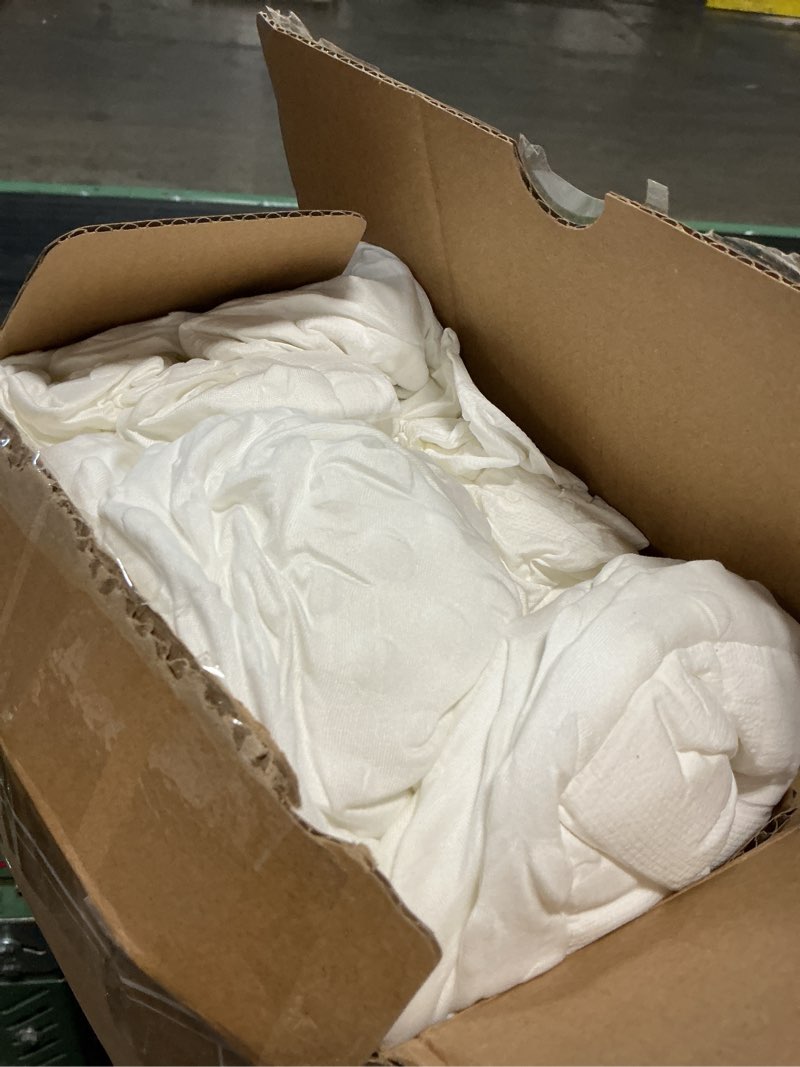 Condition photo showing Good Condition for tohrisa boho comforter set full size striped pleats bohemian seersucker bedding set all season soft cozy 3 pieces quilt with 2 pillowcases(80"x90" white) white full(80"x90")