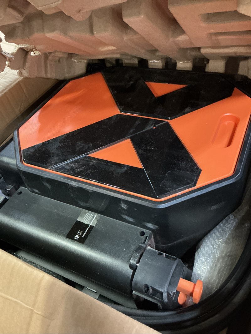 Condition photo showing As Is for Wall Mounted Pressure Washer with 5-Stage Adjustable Pressure, Foam Cannon & 5 Nozzles, 100FT Retractable Hose for Car, Lane, Patio Cleaning, Amber