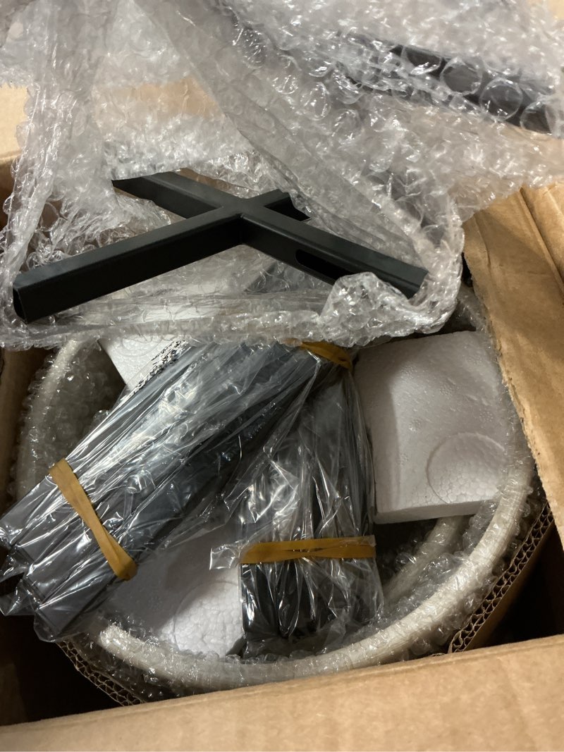 Condition photo showing Good Condition for arnis modern plant pots, set of 2 large planters with stand, decorative planters, metal pots with drainage holes for living room, office, garden or balcony, 8.25 &10.5 inch, dirt dirt 8.25 &10.5