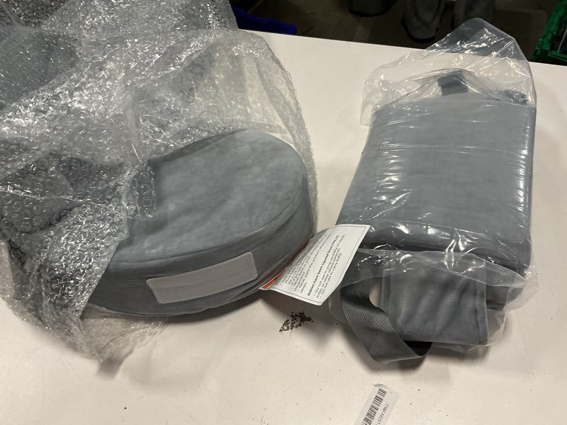 Condition photo showing Good Condition for Momcozy CozyPro Nursing Pillow - All Around Lumbar & Arm Support - Safety Guard, Firm & Springy Memory Foam-Stable, Ergonomic Support, Easier Breastfeeding, Wider Cushion, Adjustable, Removable Cover Grey (Cozypro With Lumbar Support) CozyPro Nursing Pillow