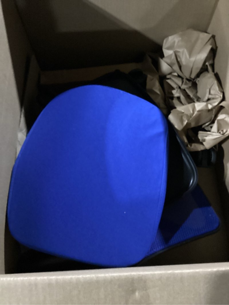 Condition photo showing Good Condition for Sweetcrispy Office Chair, Ergonomic Low-Back Mesh Rolling Work Swivel Chairs with Wheels, Armless Comfortable Seat Lumbar Support for Home, Bedroom, Study, Student, Adults,Classic Blue