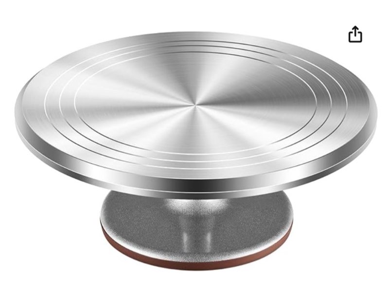 Kootek Aluminium Alloy Revolving Cake Stand 12 Inch Rotating Cake Turntable for Cake, Cupcake Decora