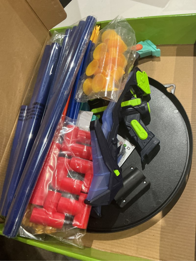 Condition photo showing New/Like New for 2 Pack Kids Bow and Arrow Set with LED Flash Lights, 14 Suction Cup Arrows and Fluorescence Standing Target-Perfect Indoor and Outdoor Game Archery Set Toy Gift for 4 5 6 7 8-12 Year Old Boys Purple and Green