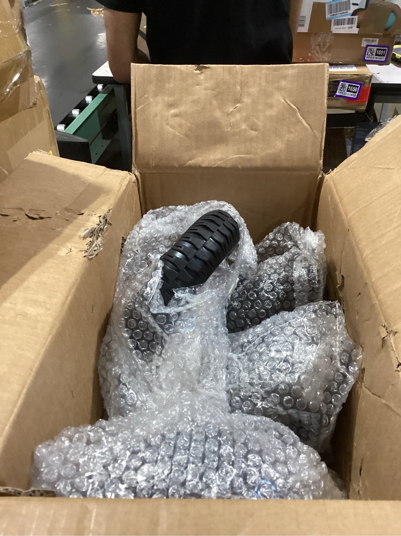 Condition photo showing Good Condition for 8 inch outdoor heavy duty casters wheels set of 4, sturdy large rubber casters with brake 2200 lbs, industrial grade plate swivel castors with knobby tread for dollies, cart, machine