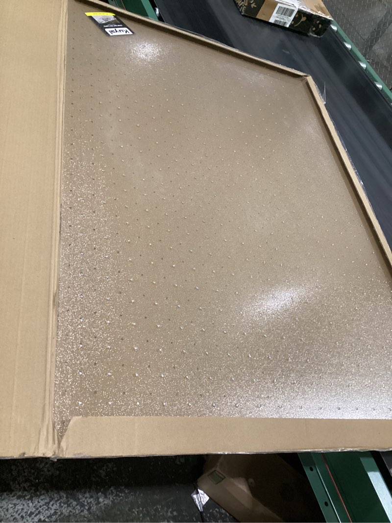 Condition photo showing Good Condition for Kuyal Office Chair Mat for Carpet, 32x48 Clear Heavy Duty Computer Chair Mat, Under Desk Protector Carpeted Floors Mat, Easy Chair Movement,Ship Flat 1 32" X 48"