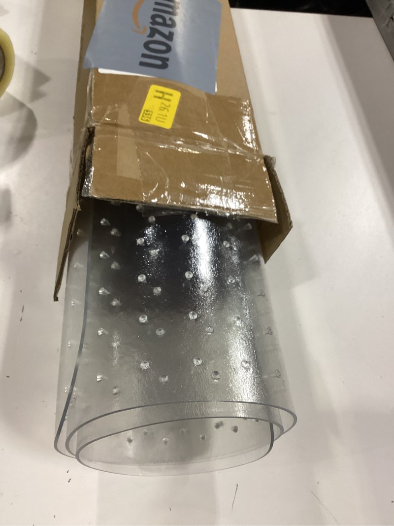 Condition photo showing Good Condition for Office Chair Mat for Carpets, Clear Computer Desk Chair Mat for Low Carpeted Floors, Thick and Sturdy Carpet Protector, Easy Glide and Flat Without Curling(30'' x 48'' Rectangle) 48" X 30" Rectangle