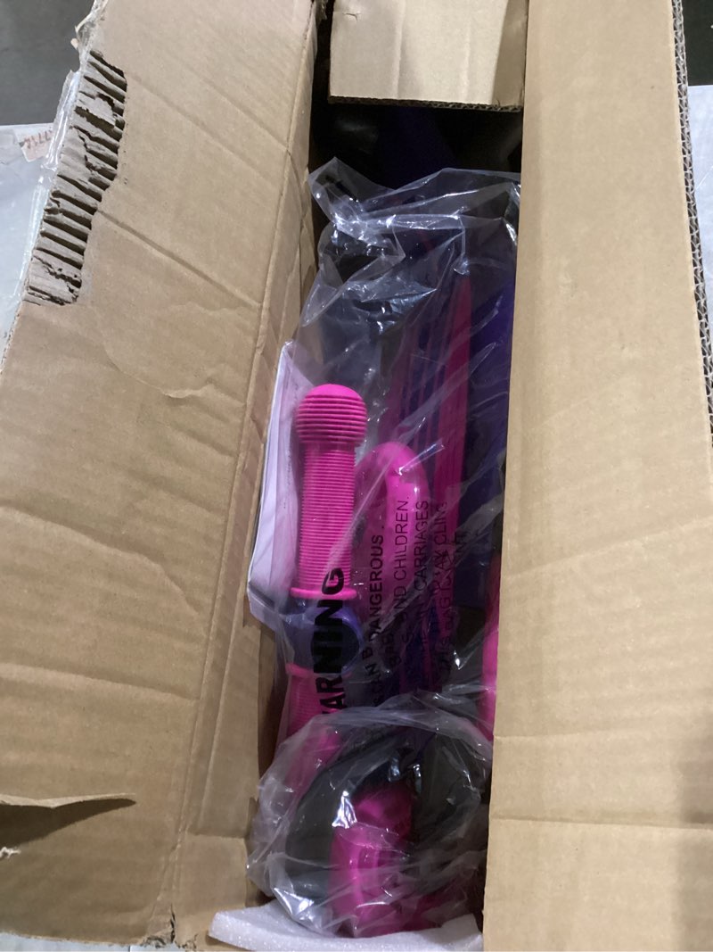 Condition photo showing Good Condition for Gotrax KS1 Kids Kick Scooter, LED Lighted Wheels and 3 Adjustable Height Handlebars, Lean-to-Steer & Widen Anti-Slip Deck, 3 Wheel Scooter for Boys & Girls Ages 2-8 and up to 110 Lbs DarkViolet