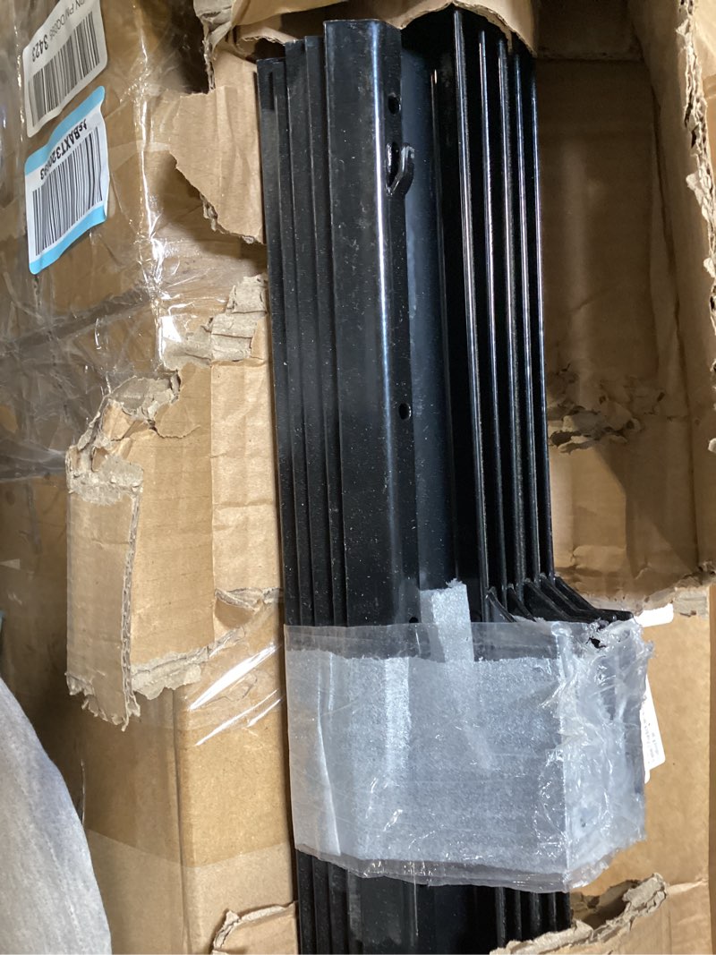 Condition photo showing As Is for gtongoko 10 pack 5ft heavy duty metal fence posts, black u channel no dig fence stakes with anchor plate, 14 gauge steel posts for wire fencing, garden protection, animal barrier, yard & farm boundary 5ft-10pack black