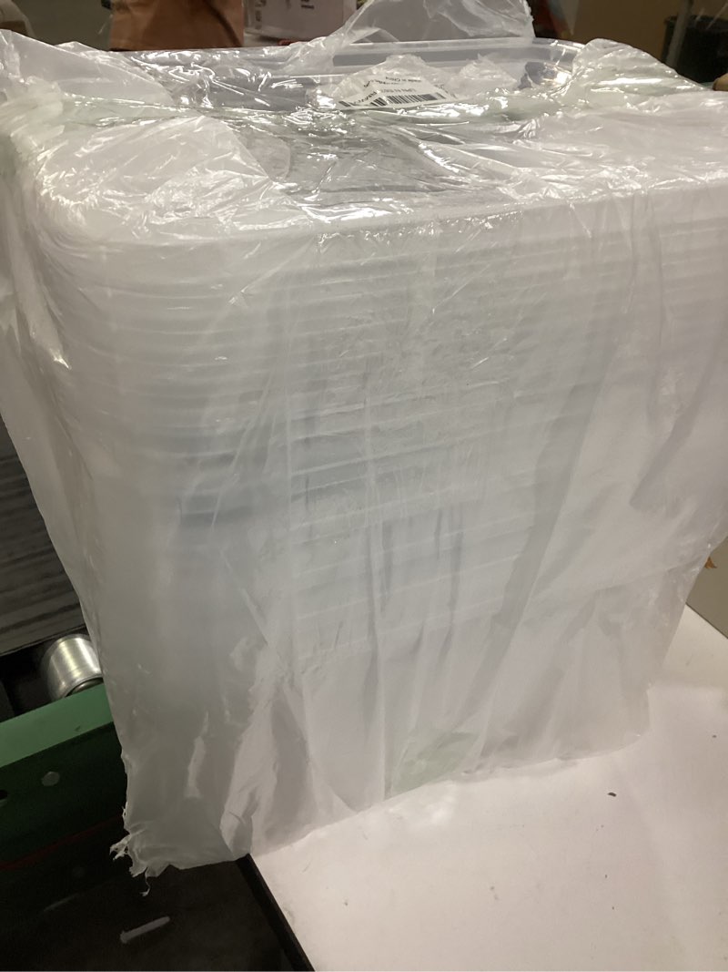 Condition photo showing Good Condition for clear storage latch box 12 quart, plastic organizing box/bin with lid and black handles, 6-pack 12 qt clear