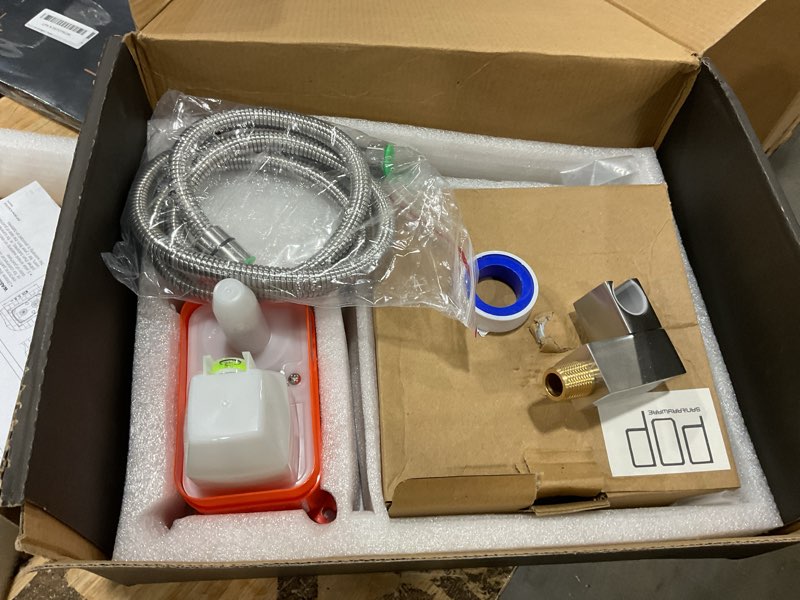 Condition photo showing Good Condition for shower tub faucet set brushed nickel bathroom rain shower system with tub spout wall mounted rainfall 10 inch thickened shower head and handle set include shower valve and trim kit brushed nickel 10 inch
