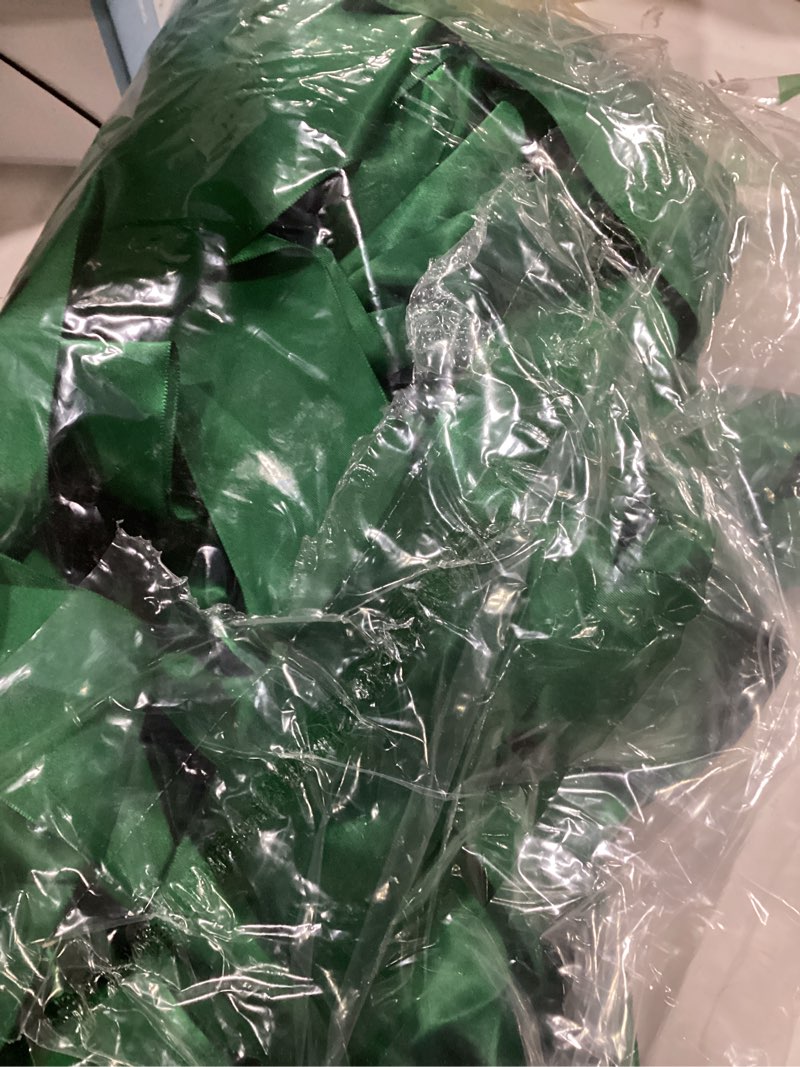Condition photo showing Good Condition for MCEAST 10 Large Green Ribbon Cabinet Door Bows for Christmas Festive Party Supplies, 10 x 87 Inches 10 Green