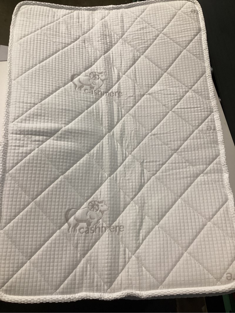 Condition photo showing As Is for feisaibaoly pack and play mattress (38 “x26 ”x1.5),skin friendly fabric, soft, breathable and quiet, provides baby friendly support and helps healthy spine development,pack and play topper. goats