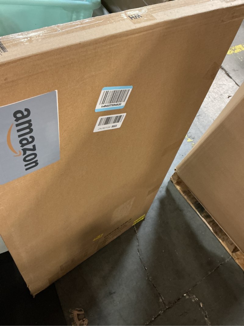 Condition photo showing New/Like New for Furinno CLASSIC Coffee Table, Modern Rectangle Coffee Table with Triple Thick Tabletop, Side Table for Living Room, Home Office, White White Rectangle