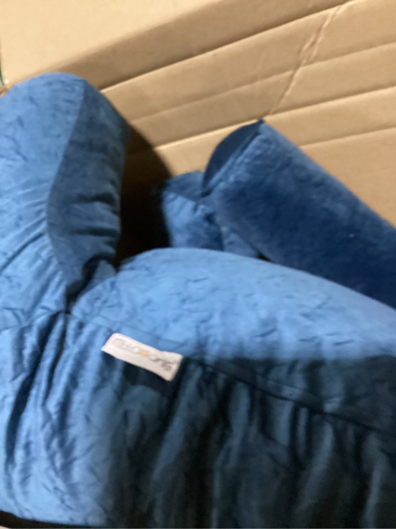 Condition photo showing As Is for mittaGonG Shredded Foam Reading Pillow with Detachable Neck Roll & Big Bed Backrest Pillow for Bed with Arms and Side Pocket - Perfect for Back Support While Relaxing, Gaming, Reading, or Watching TV