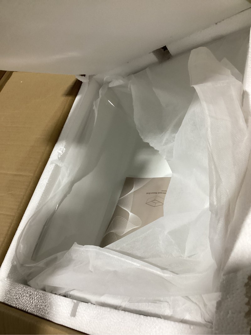 Condition photo showing New/Like New for lordear vessel sink rectangle 19 inch bathroom sink,rectangular modern above counter bathroom sinks white 19x15 inch porcelain ceramic vessel vanity sink art basin 19"x15" a - white
