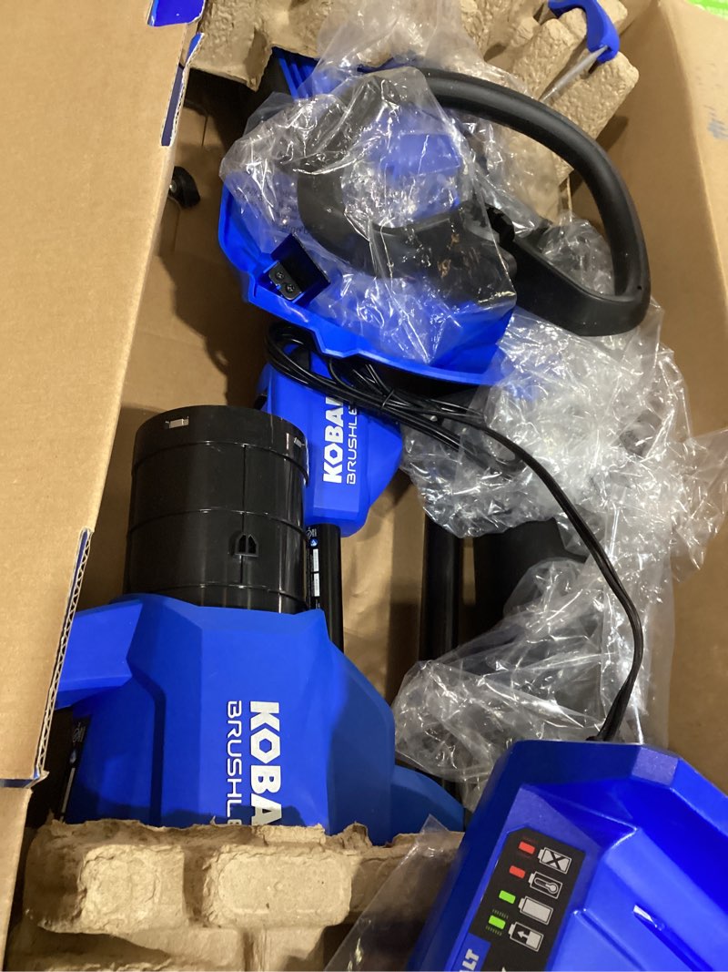 Condition photo showing As Is for kobalt gen4 40-volt cordless battery string trimmer and leaf blower combo kit 4 ah (battery & charger included)