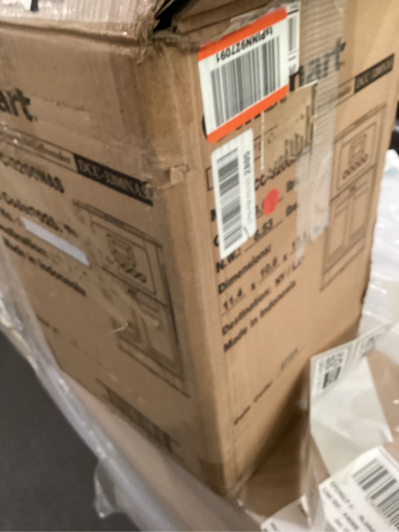 Condition photo showing As Is for Incomplete missing parts *Cuisinart 14-Cup Coffee Maker, Programmable PerfecTemp Glass Carafe Coffee Machine with 1-4 Cup Setting, Brew Strength Control and Brew Pause, Stainless Steel, DCC-3200NAS 14-Cup Glass Stainless