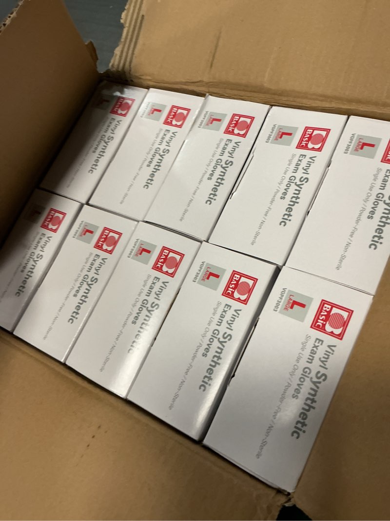 Condition photo showing Good Condition for jointown basic medical clear vinyl exam gloves - latex-free & powder-free - vgpf-3003 (case of 1,000), large large (case of 1,000) clear