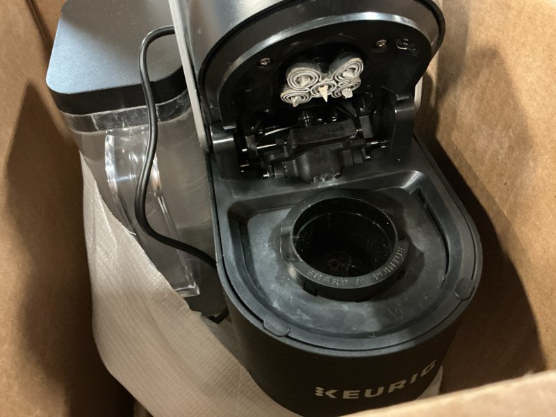 Condition photo showing As Is for keurig k-supreme single serve k-cup pod coffee maker, multistream technology, 4 brew sizes, 66oz dual-position removable reservoir, black black coffee maker