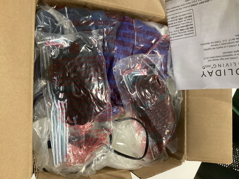 Condition photo showing As Is for Holiday Living Lighted Snowman Family Inflatable Christmas Winter 5 ft 