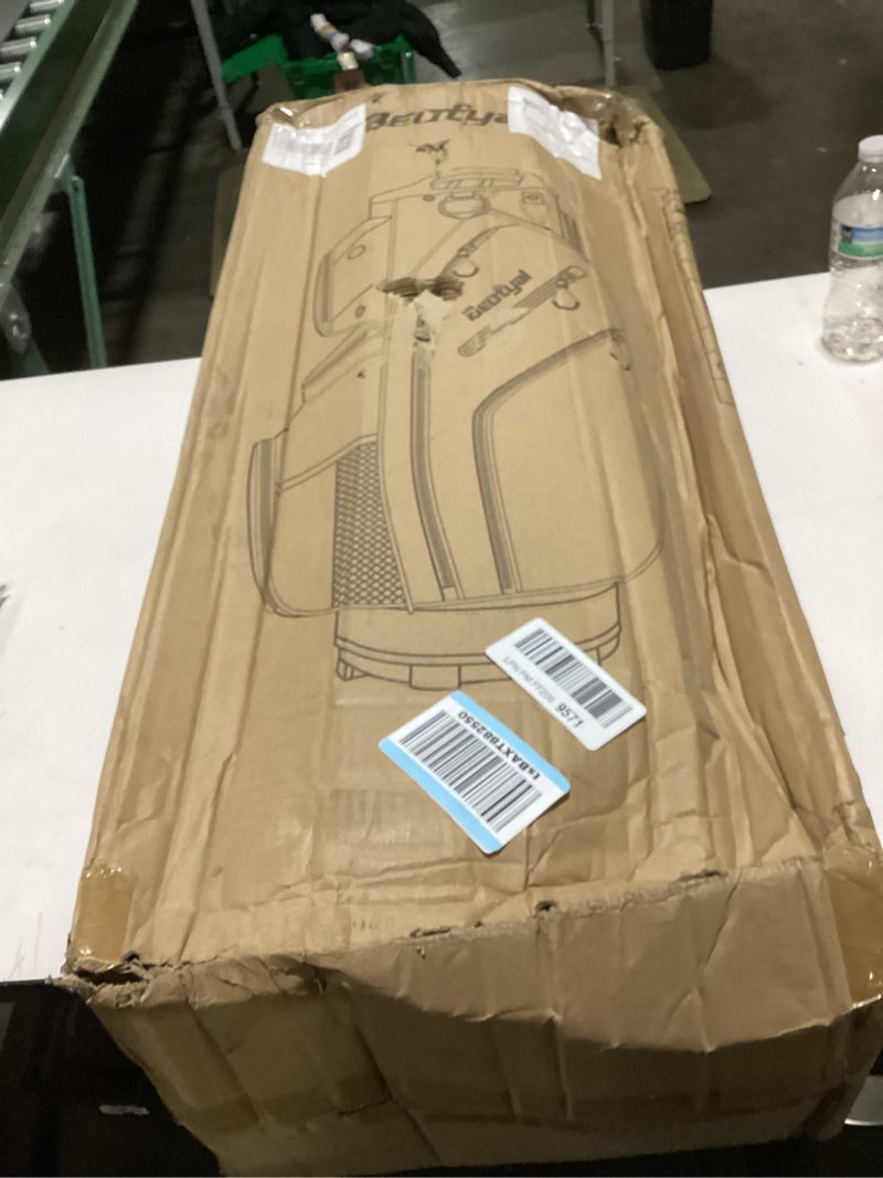 Condition photo showing As Is for Golf Cart Bag 15 Way Organizer Divider Top Golf Club Cart Bag for Men Women with Cooler, Handles and Rain Cover Grey-Black