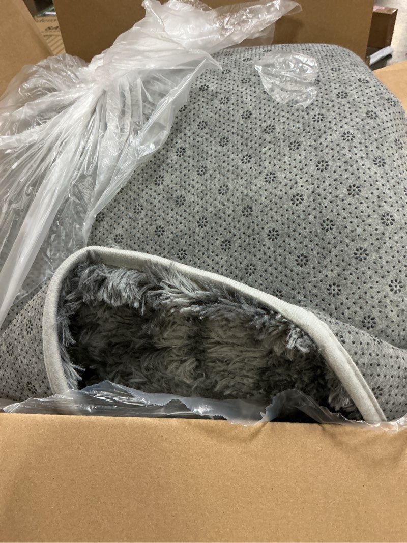 Condition photo showing As Is for Area Rugs for Living Room, Tie-Dyed 6x9 Feet Soft Fluffy Shagg Plush Rug High Pile Large Indoor Modern Non-Slip Floor Carpet for Bedroom Nursery Kids Home Room Dorm Decor Aesthetic Grey D-grey 24sm03 6' x 9' (Rectangular)