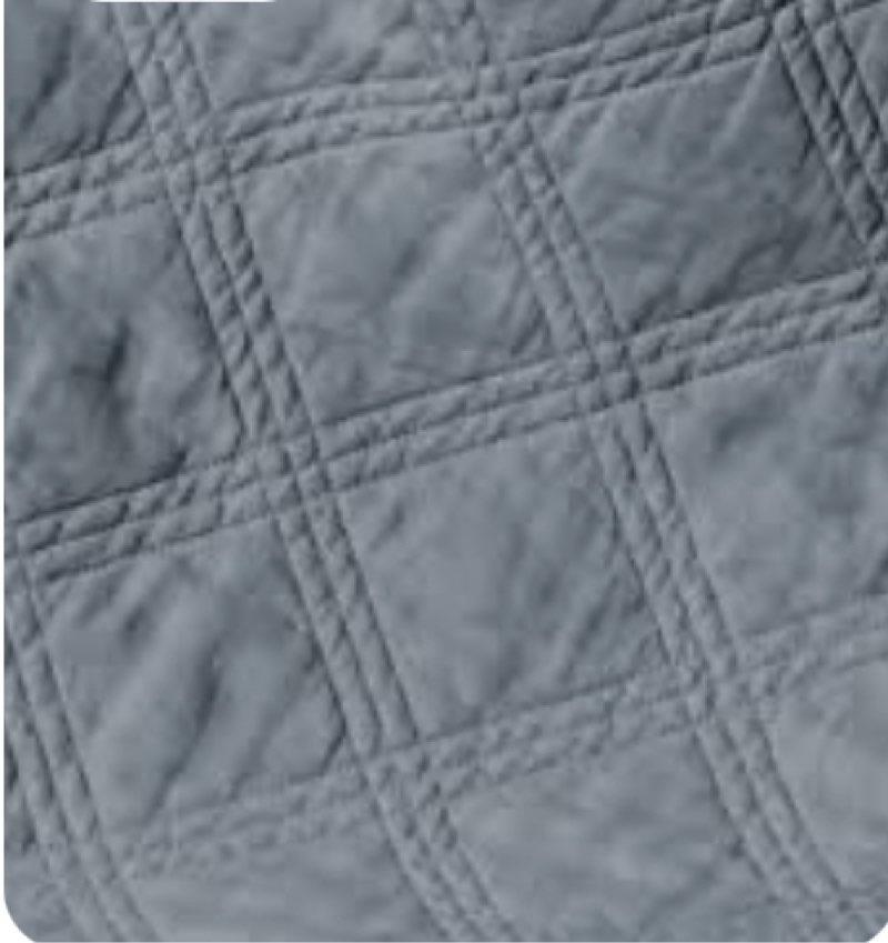 40”x34” grey quilted cover