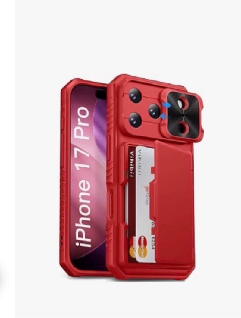 sixbox for samsung galaxy z fold 7 case with card holder, built-in & screen protector & hinge protec