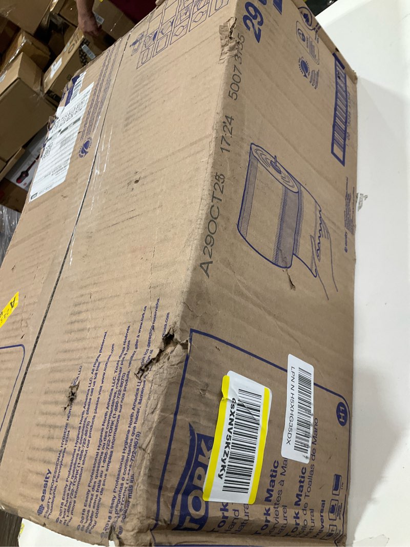 Condition photo showing As Is for Tork Matic Paper Hand Towel Roll Natural H1, Universal, 100% Recycled Fiber, 6 Rolls x 700 ft, 290088 Natural 6 Rolls (700 Sheets each) Universal Hand Towel