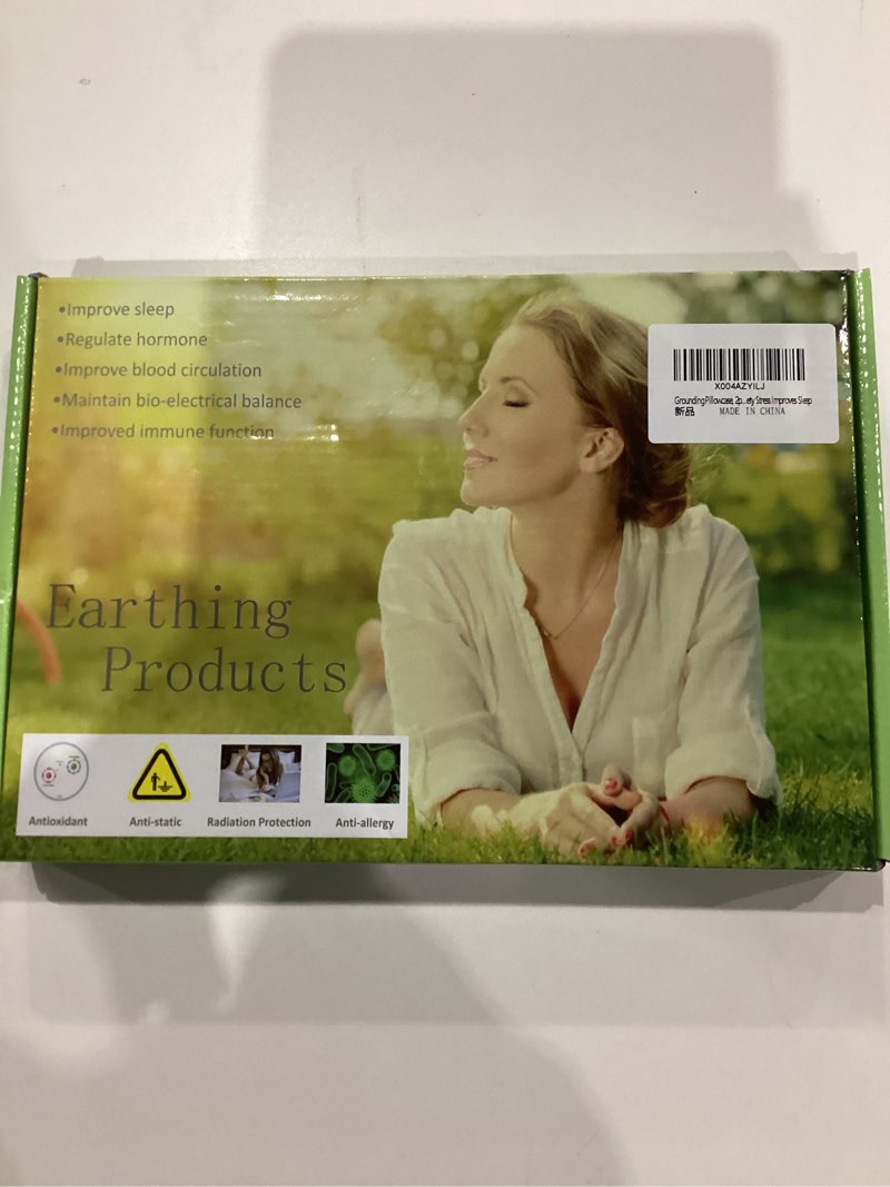 Condition photo showing New/Like New for Grounding Pillowcase 2 Pack, Queen Size 20"x30" - Organic Cotton & Silver Fiber, 15ft Grounding Cord, Reduces Pain Anxiety Stress for Better Sleep, White