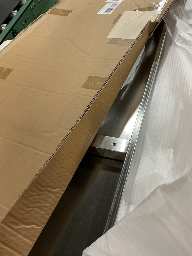 Condition photo showing Good Condition for folding concession shelf 24" x 12", stainless steel drop down folding serving food shelf for concession windows 24" x 12”