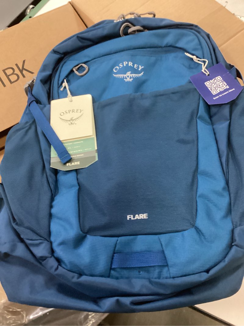 Condition photo showing Good Condition for Osprey Flare Commuter Laptop Backpack, Night Shift Blue