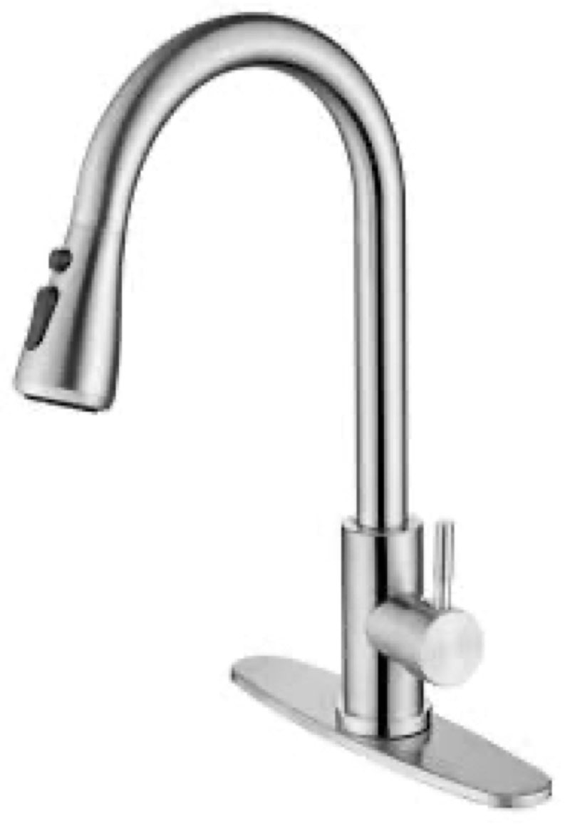 Kitchen Faucets with Pull Down Sprayer with Pull Down Sprayer 3 Modes High Arc Single Handle Stainle