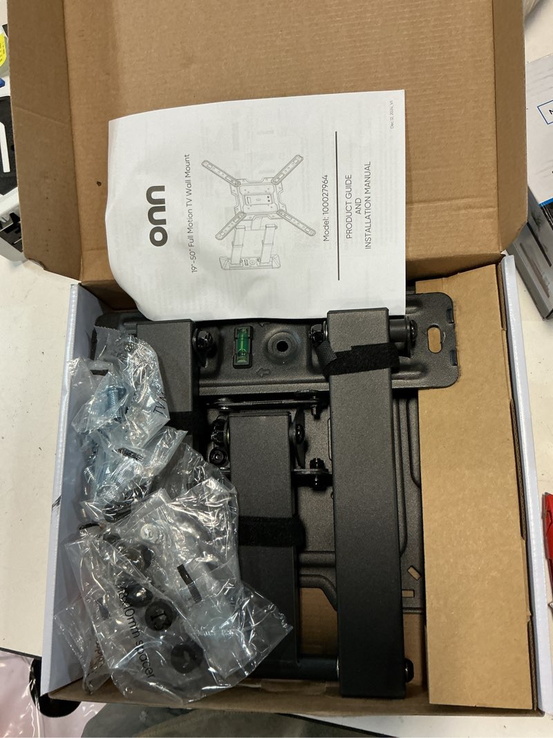 Condition photo showing Good Condition for onn full motion tv wall mount for 19" to 50" tvs, ul listed, swivel ±45°, up to +5/-15°tilting