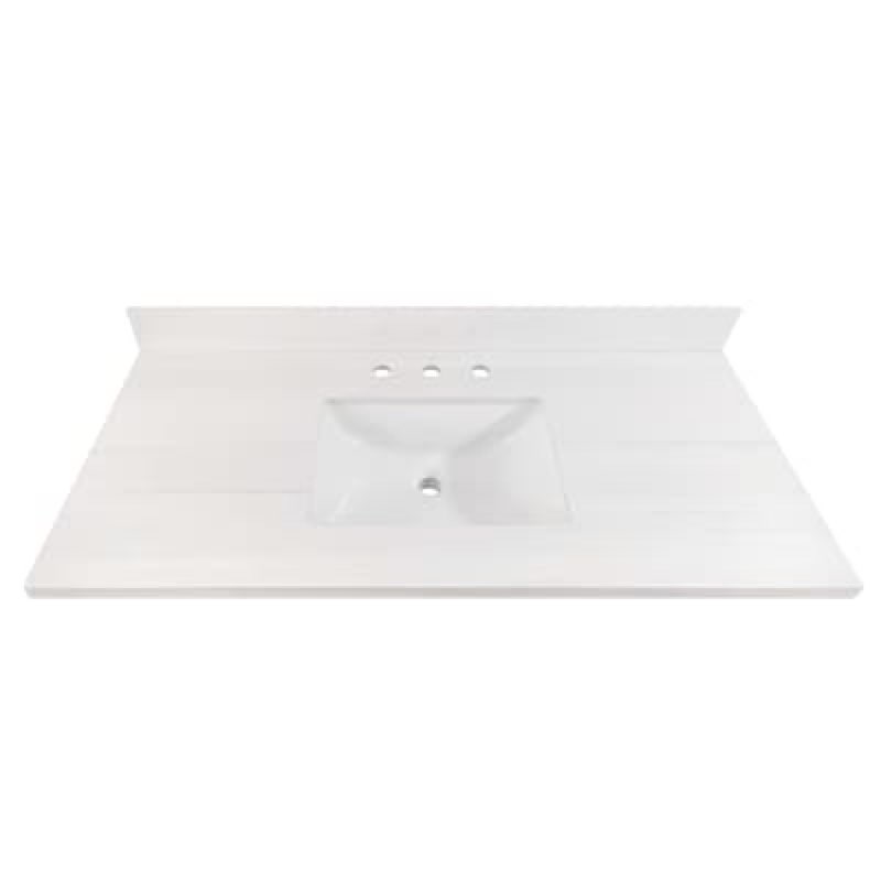  project source euro 24-in true white single sink bathroom vanity with white cultured marble