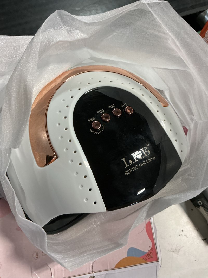 Condition photo showing Good Condition for 268w uv led nail lamp, lke nail dryer for gel polish, 4 timers uv nail lamp professional nail light, 57pcs lamp beads and automatic sensor(white)