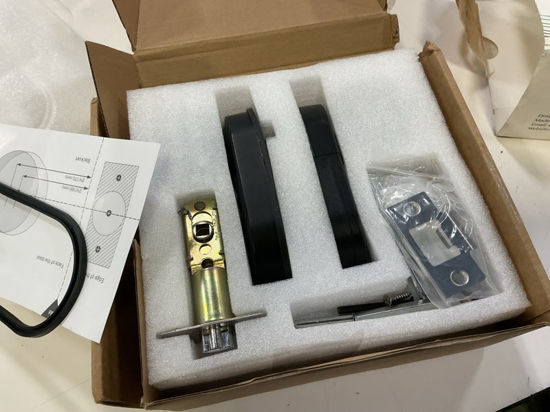 Condition photo showing As Is for keypad smart door knob lock, yamiry keyless entry digital lock with handle, electronic code knob for front door, easy installation