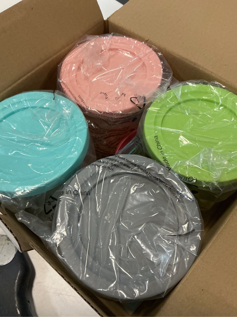 Condition photo showing Good Condition for Creami Deluxe Pint Containers Replacement for Ninja Creami Pints and Lids - 4 Pack 24oz Creamy Icecream Cups Compatible with Ninja NC500 & NC501 Series Deluxe 11-in-1 Ice Cream Maker, Dishwasher Safe X-Large-NC500