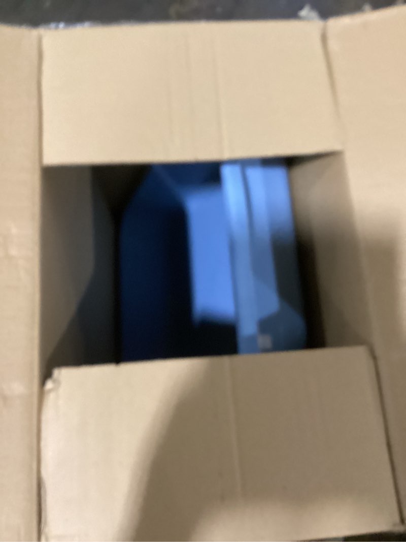 Condition photo showing Good Condition for kittygohere senior cat litter box 1 pack, large blue low entrance kitty litter box, sized for cats comfort, perfect for senior and arthritic cats, made in usa large little boy blue