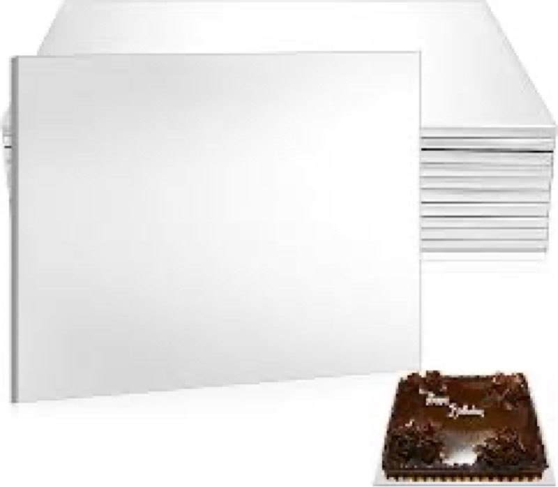 Affrolling 10 Pack 18.5 x 26 Inch Full Sheet Rectangle Cake Drum Board 1/2 Inch Thick Rectangular Ca