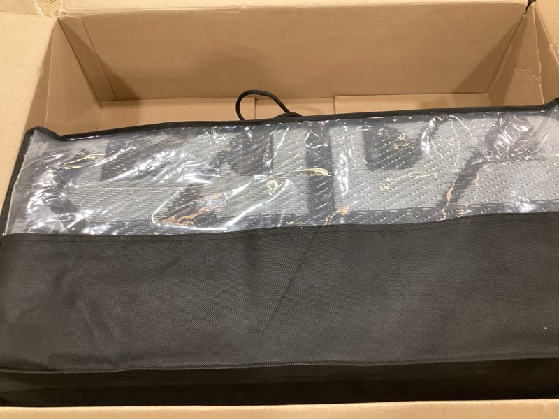 Condition photo showing Good Condition for sand mine reversible mats, plastic straw rug, modern area rug, large floor mat and rug for outdoors, rv, patio, backyard, deck, picnic, beach, trailer, camping (9' x 12', black & grey) black & grey 9' x 12'