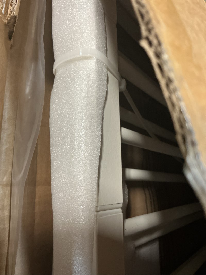 Condition photo showing Good Condition for babelio metal baby gate, 29-48" auto close easy install pet gate, extra wide walk thru child safety gate, pressure mounted dog gate for doorways & stairs, with y spindle rods, white white 30"tall 29"-48" wide